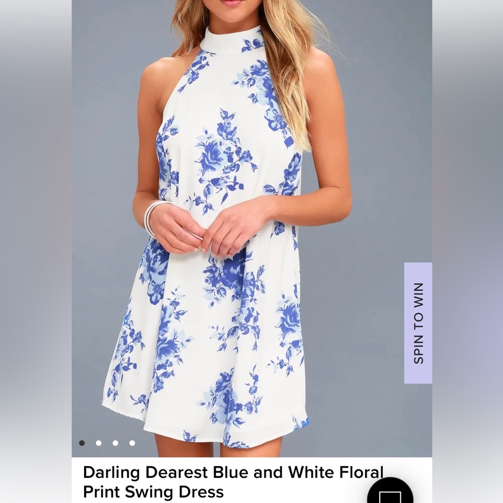 Lulu’s white floral swing dress